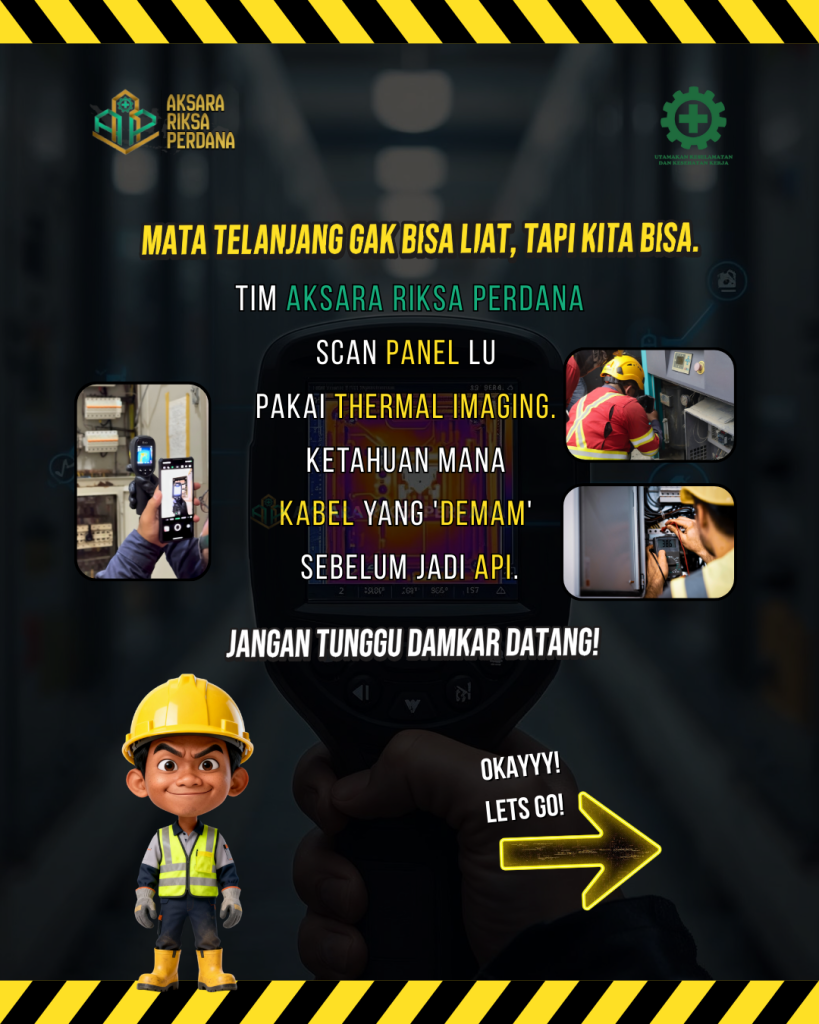 Konten feeds diambil dari instagram @aksara_riksa_perdana mengenai fungsi inspeksi/ instalasi listrik dan penyalur petir